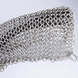 Topfb&uuml;rste aus Edelstahldrahtgeflecht